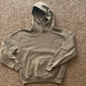 Hollister Men's Olive Green Hoodie